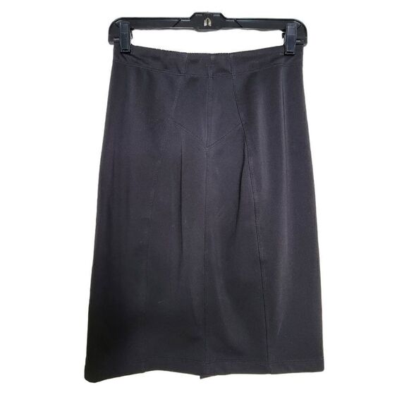 Daisy Fuentes Stretch Slim Slit Back Pencil Mini Skirt Black Size Small - Picture 8 of 9